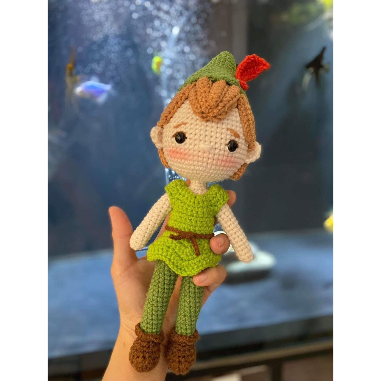 Tinkerbell and Peter Pan doll, crochet Tinker bell and peter pan,  Amigurumi Tinker Bell Doll