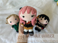 Crochet Anya Loid Yor dolls, Anya plush toys, Anya Amigurumi, Loid crochet dolls