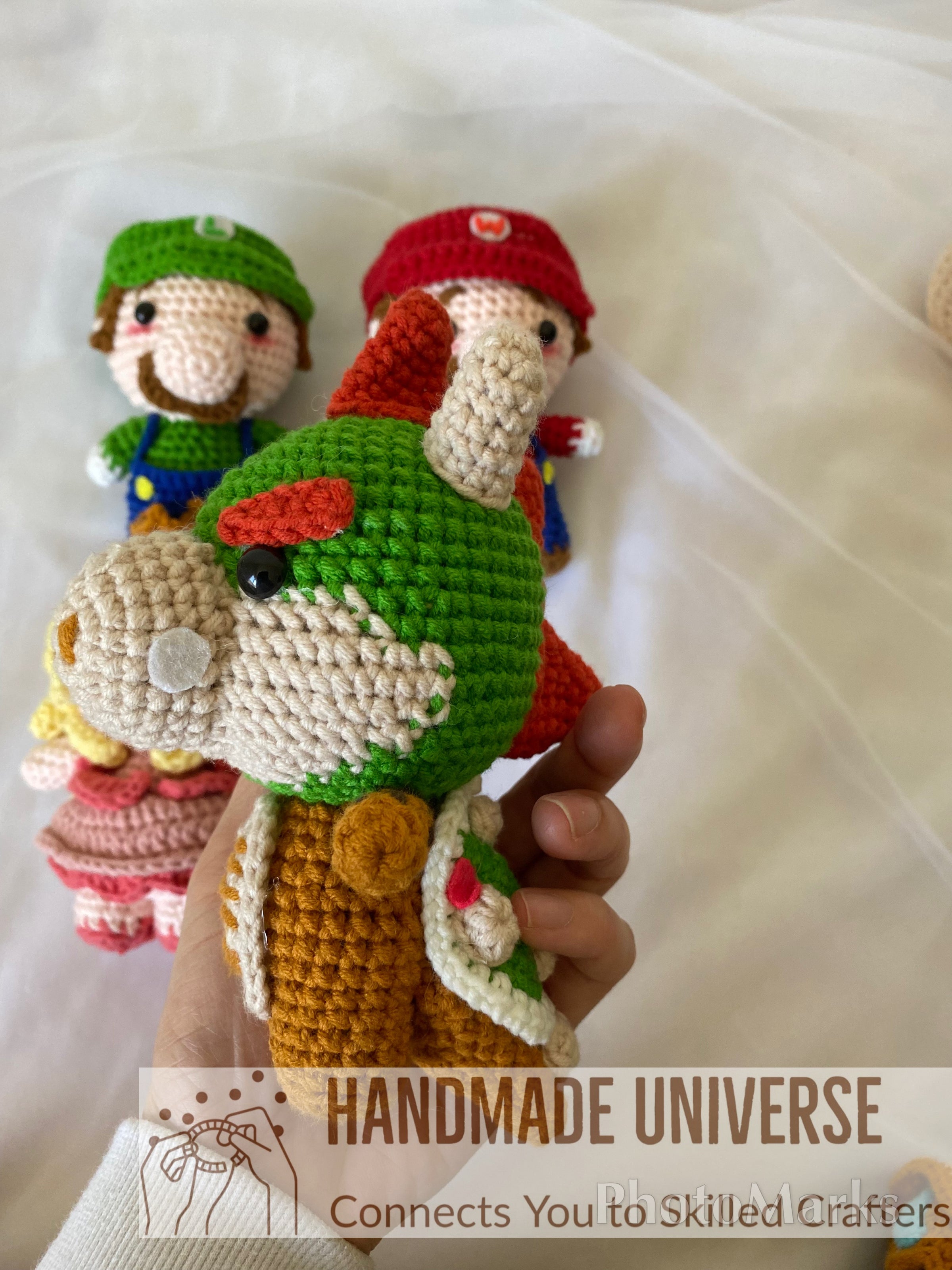 Crochet Mario Luigi Princess Peach amigurumi, Mario plush toys, Luigi figure, Mario Stuffed Doll