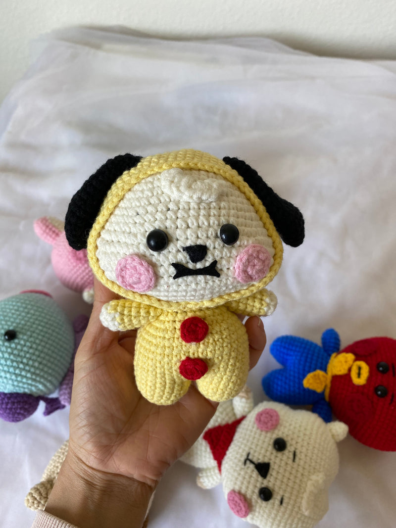 Kpop Plush toys, BT21 inspired amigurumi toy, TATA BT21, Mang dolls, Koya dolls, RJ dolls