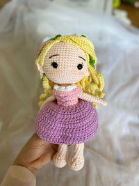 Princess crochet doll, amigurumi princess doll, Rapunzel princess dolls, Rapunzel plush toys