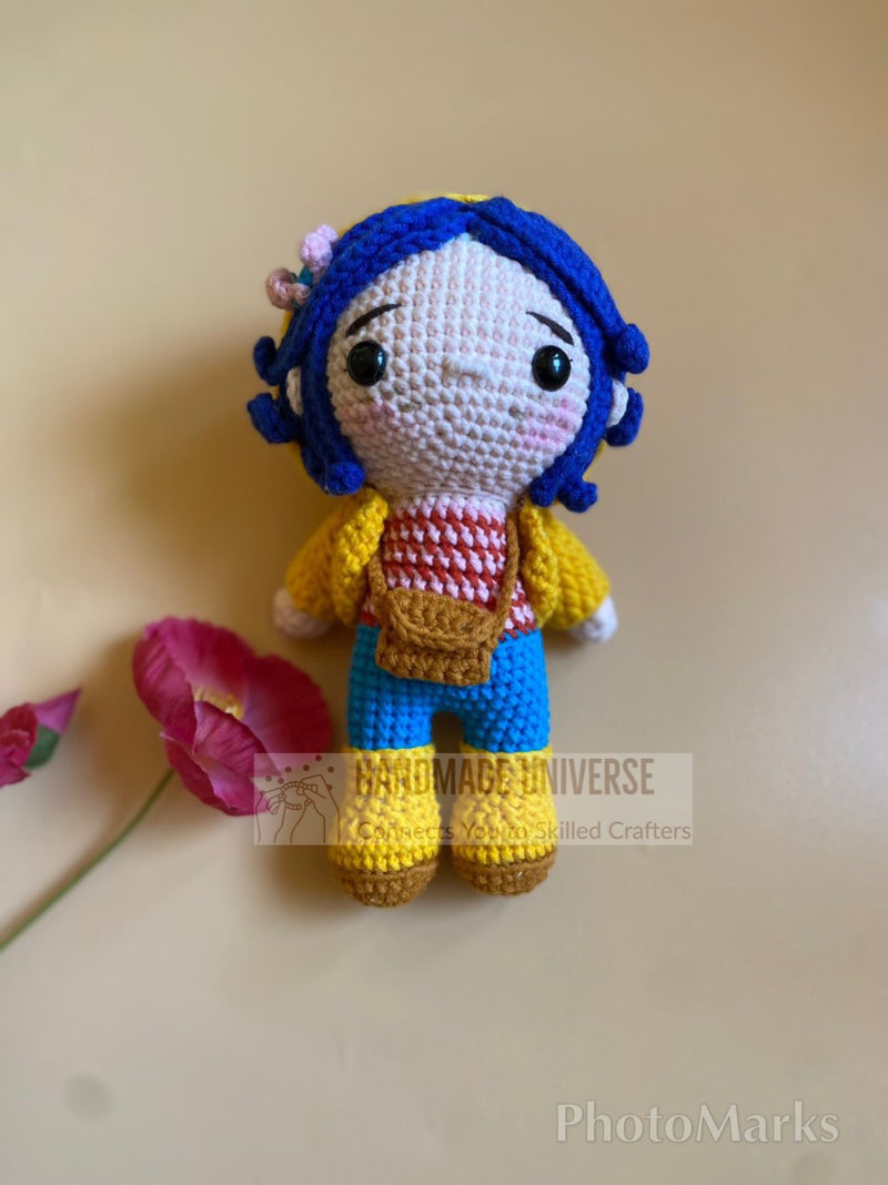 Coraline amigurumi, Coraline plush toys, Coraline crochet doll, Coraline figure