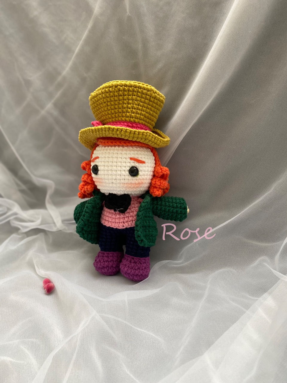 Crochet Mad Hatter Alice in Wonderland dolls, Mad Hatter plush toys, Mad Hatter Stuffed Doll