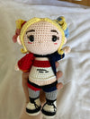 Harley Quinn Stuffed Toy Amigurumi, Harley Quinn crochet dolls, Harley Quinn plush toys, Harley Quinn figure