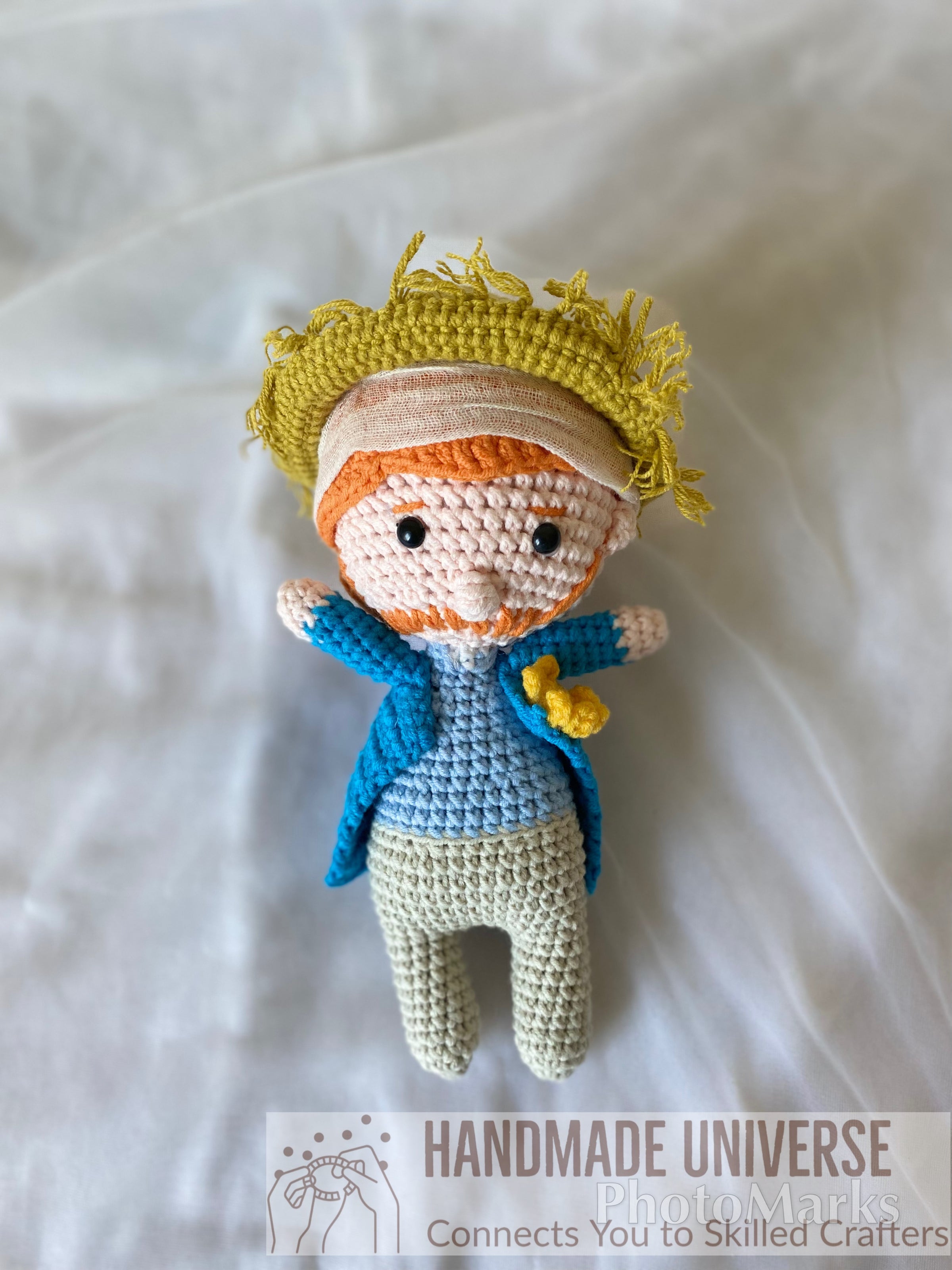 Van Gogh Crochet, Van Gogh Doll, Van Gogh Plush toys, Stuffed Van Gogh, Amigurumi Van Gogh