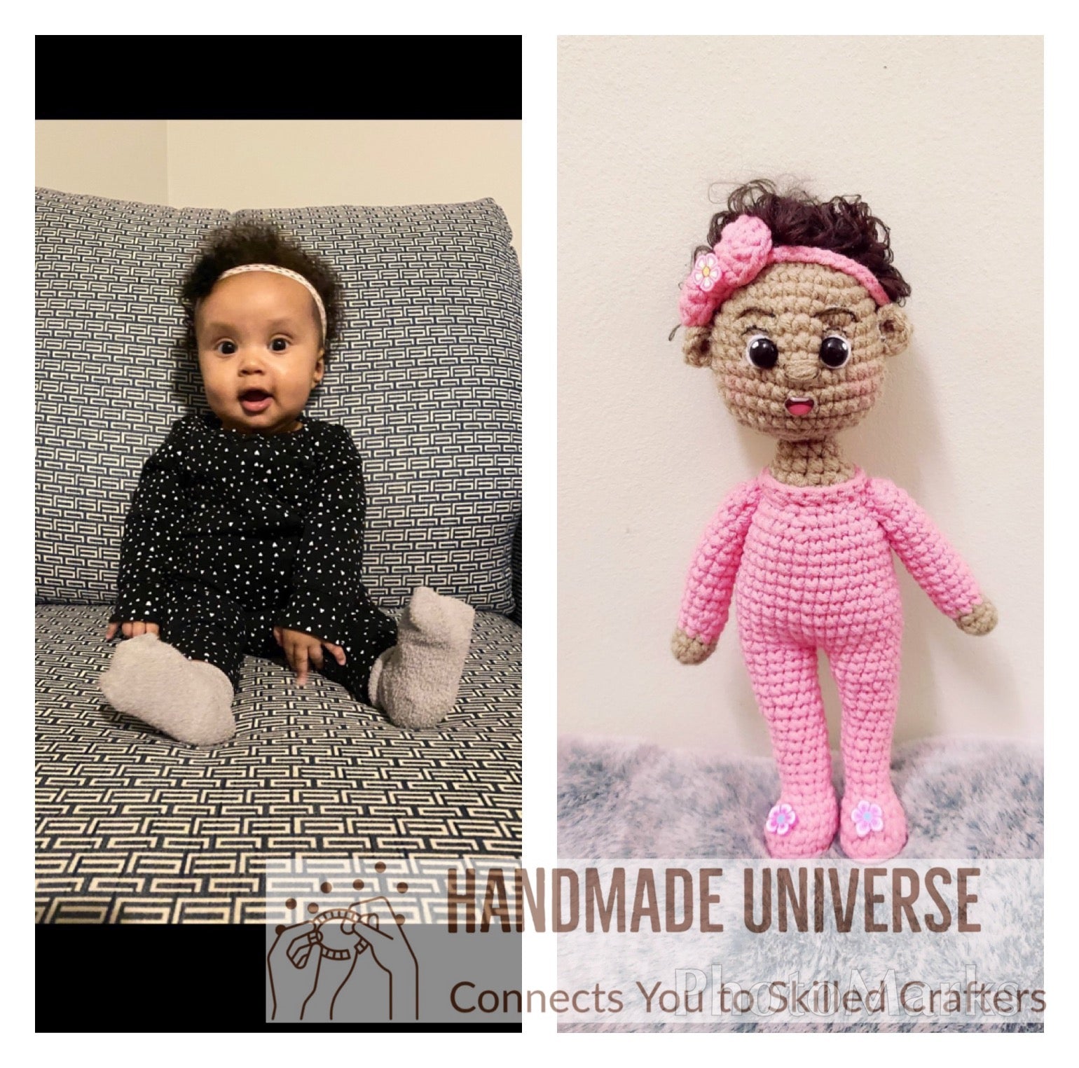 Custom Crochet Doll, Look Alike Doll, Amigurumi Crochet Doll, Personalized Crochet Doll,  Portrait doll like picture