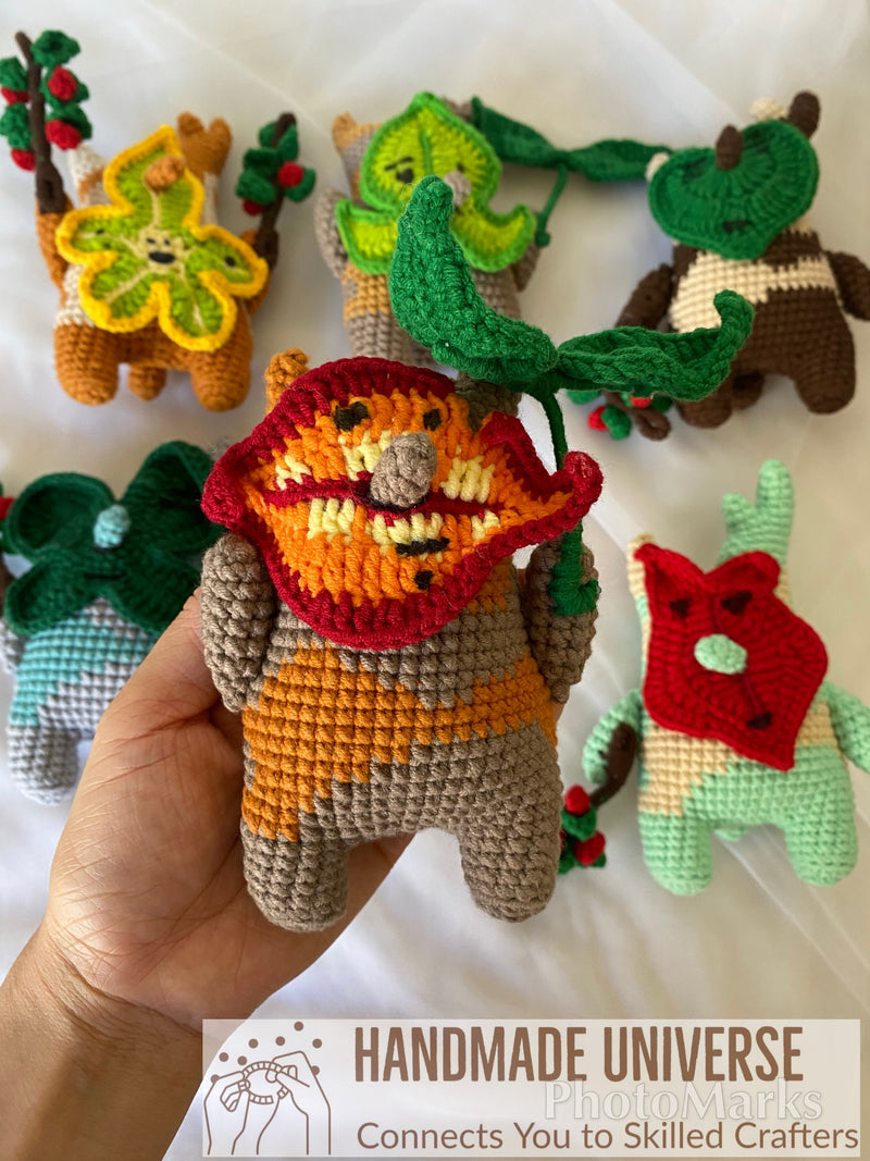 Crochet Korok Zelda Breath of the Wild Doll, Crochet Korok Doll, Crochet Inspired Doll, Handmade Korok, Korok Plush toys