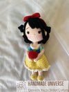 Snow White Princess crochet doll, amigurumi Snow White princess doll, Snow White princess dolls, Snow White plush toys