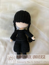 Wednesday Addams dolls, Wednesday Addams amigurumi, Wednesday Addams plush toys