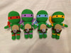 Amigurumi Teenage Mutant Ninja Turtles Doll, Leonardo crochet doll, Raphael Plush toys, Donatello Michelangelo