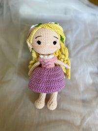 Princess crochet doll, amigurumi princess doll, Rapunzel princess dolls, Rapunzel plush toys