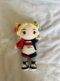 Harley Quinn Stuffed Toy Amigurumi, Harley Quinn crochet dolls, Harley Quinn plush toys, Harley Quinn figure