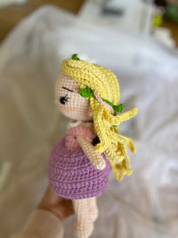 Princess crochet doll, amigurumi princess doll, Rapunzel princess dolls, Rapunzel plush toys